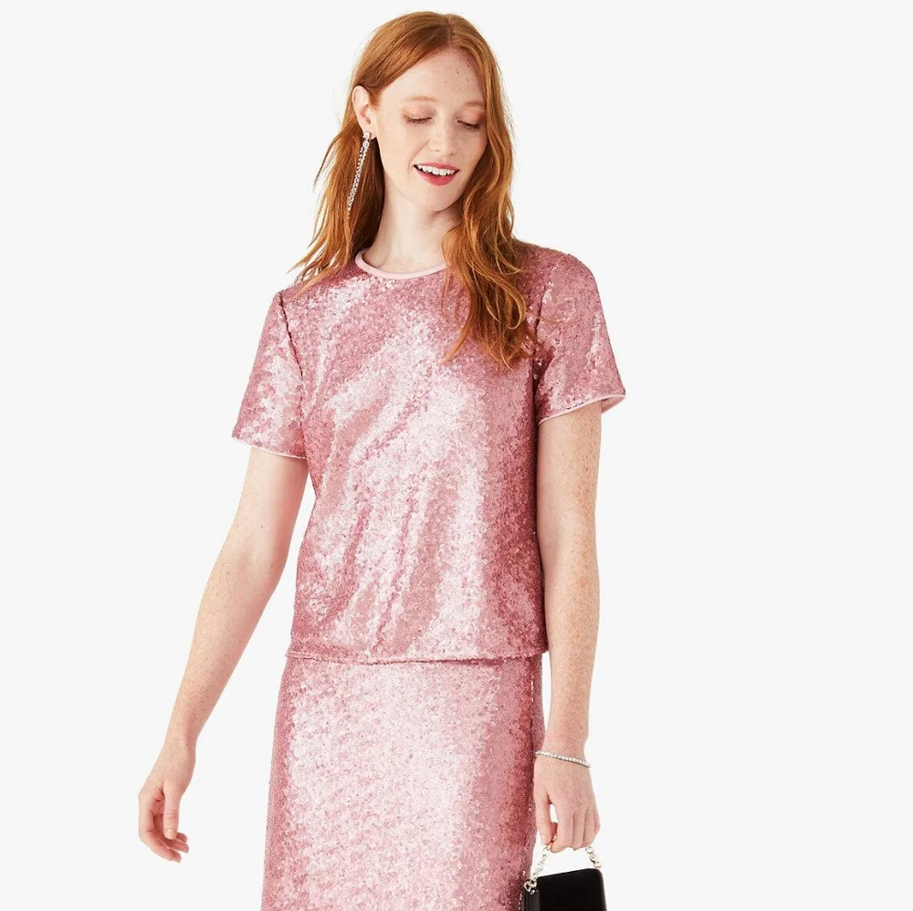 kate spade sequin bow back top Sz Medium NWOT - Picture 3 of 6